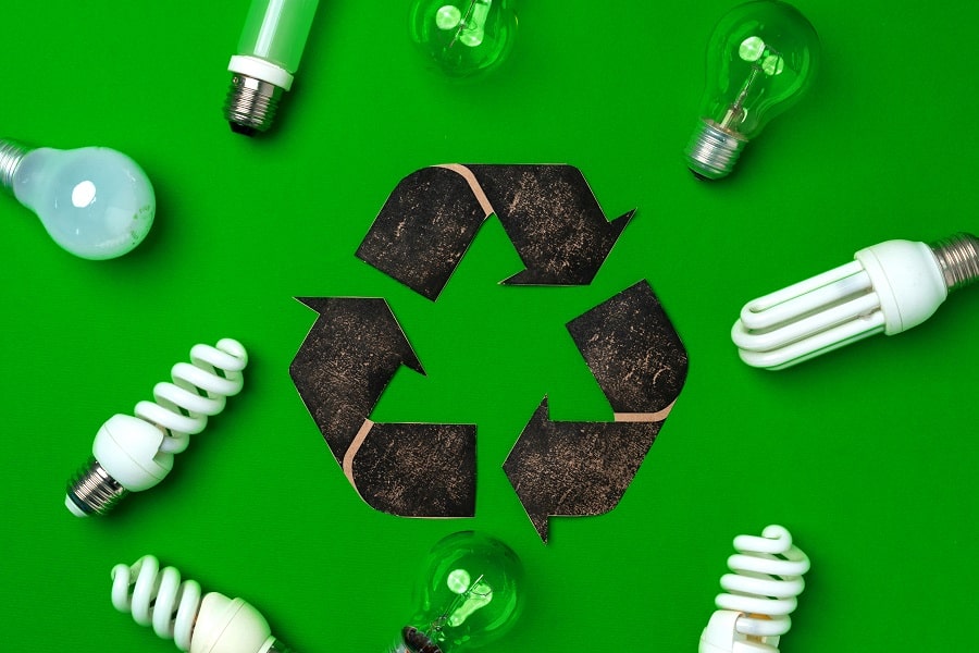 recycle-symbol-sign-green-background