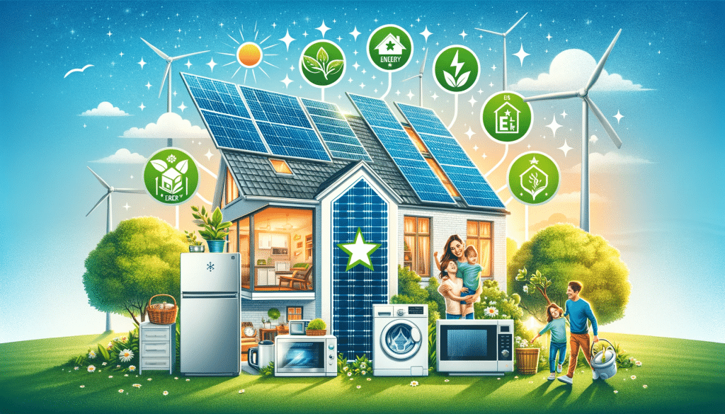 Energy-efficient home showcasing LED lighting and solar panels, illustrating the benefits of the Energy Saving Scheme for sustainable living